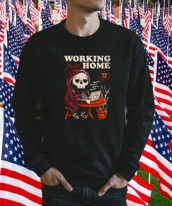 Grim Reaper working from home funny shirt