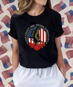 Our Fallen Are Never Forgotten USA Flag Tee Shirt