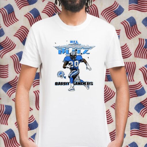 Nfl Blitz Lions Barry Sanders Tee Shirt