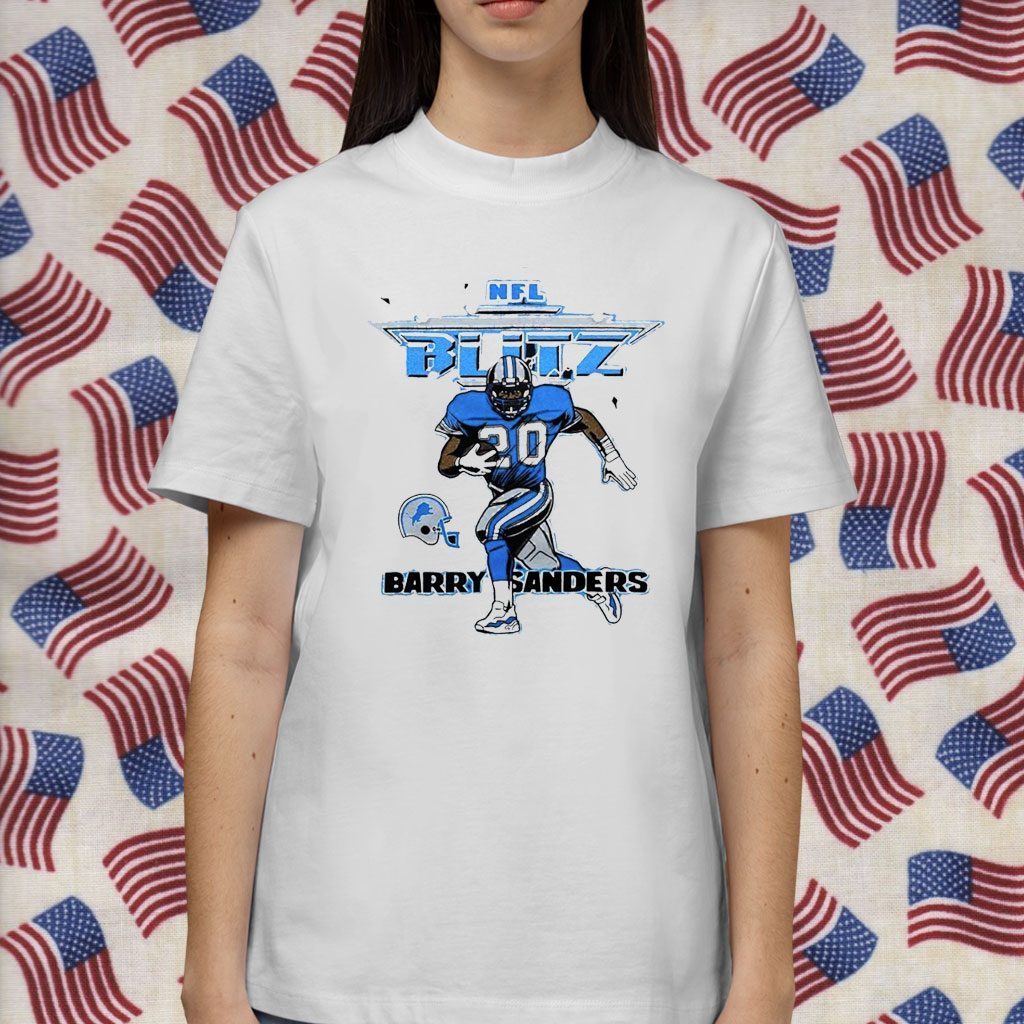 Nfl Blitz Lions Barry Sanders Shirt in 2023