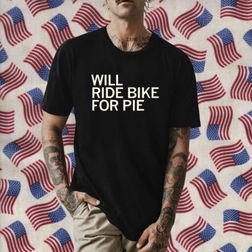 Will Ride Bike For Pie Retro Shirt