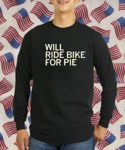 Will Ride Bike For Pie Retro Shirt
