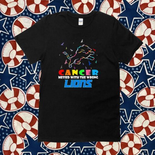 Detroit Lions NFL Cancer Mess With The Wrong Tee Shirt