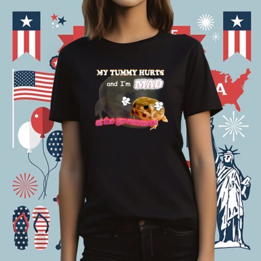 My Tummy Hurts And I'm MAD At The Government Meme TShirt