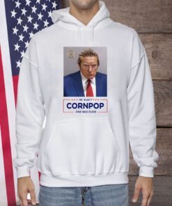 Trump Mugshot Re-Elect Cornpop One Bad Dude Black White Mug