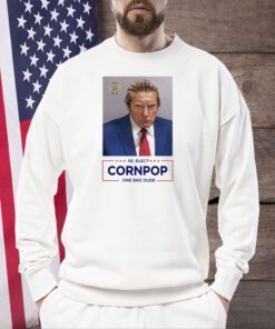 Trump Mugshot Re-Elect Cornpop One Bad Dude Black White Mug