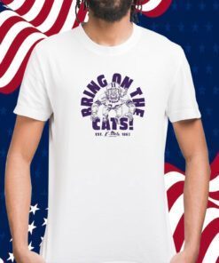 Bring On The Cats Est 1863 Ash Grey Tee Shirt