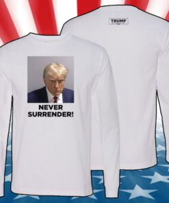 Donald Trump Never Surrender Lady’s Fleece Cropped Retro Shirt