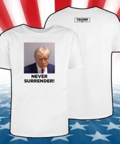 Donald Trump Never Surrender Lady’s Fleece Cropped Retro Shirt