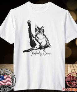 Black Cat nobody cares shirt