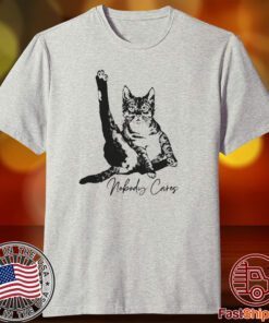 Black Cat nobody cares shirt