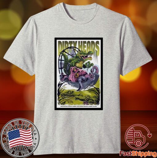 Boca Raton FL August 10 2023 Dirty Heads Tour Poster Tee Shirt