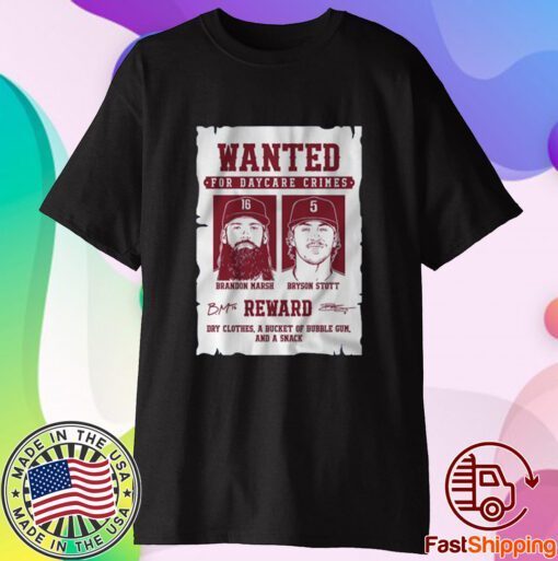 Bryson Stott & Brandon Marsh: Wanted for Daycare Crimes Shirt