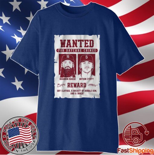 Bryson Stott & Brandon Marsh: Wanted for Daycare Crimes Shirt