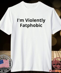 Colin Prior Wearing I'm Violently Fatphobic Tee Shirt
