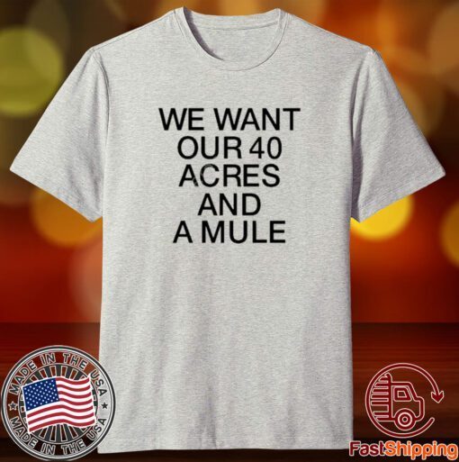 Michael Jordan We Want Our 40 Acres And A Mule Tee Shirt