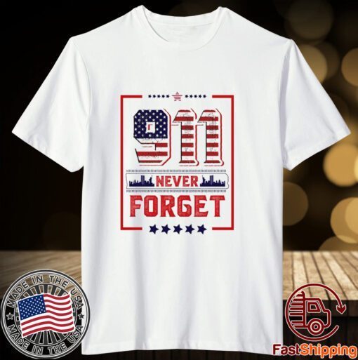 Never Forget September 11 World Trade Sweat Tee Shirt