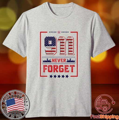 Never Forget September 11 World Trade Sweat Tee Shirt