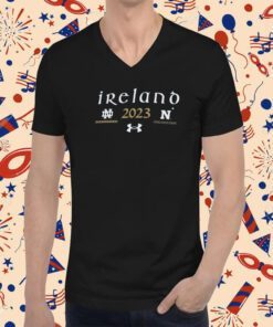 Notre Dame Fighting Irish Vs Navy Midshipmen Under Armour 2023 Aer Lingus College Football Tee Shirt