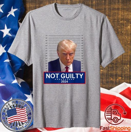 President Donald Trump Mugshot 2024 Not Guilty Supporter T-Shirt