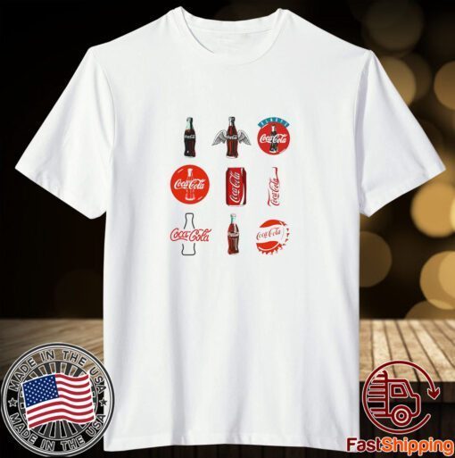 Retro Coca Cola Coke Bottle Logo Tee Shirt