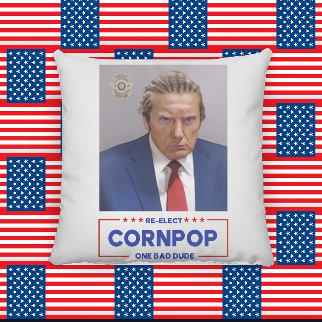 Trump Mugshot Re-Elect Cornpop One Bad Dude Poster