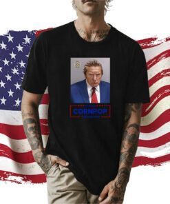 Trump Mugshot Re-Elect Cornpop One Bad Dude Tankaneo Women Half Sleeve Cropped T Shirt