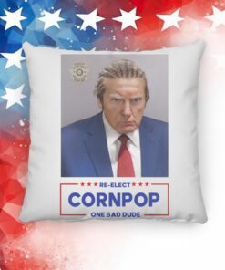 Trump Mugshot Re-Elect Cornpop One Bad Dude V-neck T-Shirt
