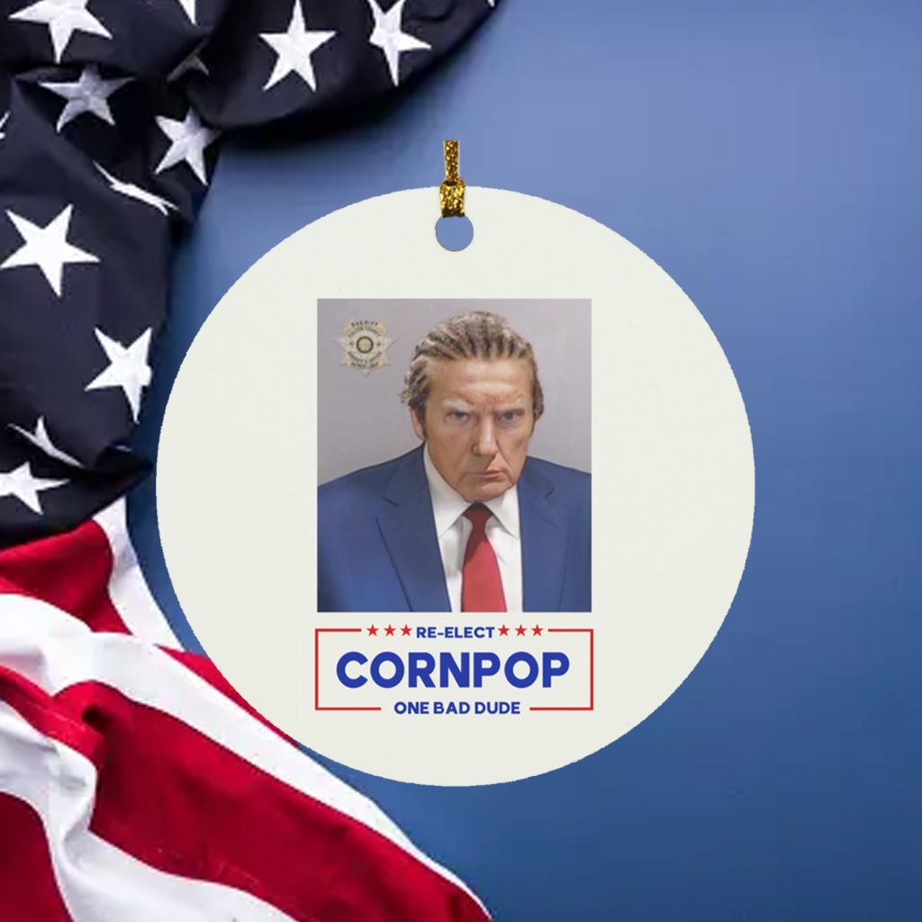 Trump Mugshot Re-Elect Cornpop One Bad Dude White Mugs