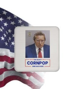 Donald Trump Mugshot Re-Elect Cornpop One Bad Dude Kid Shirt