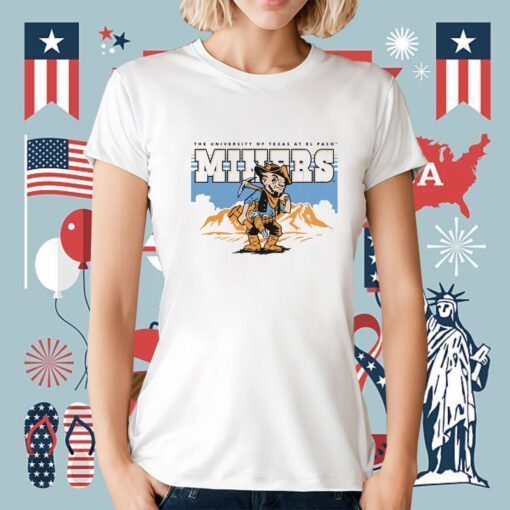 Utep Miners Vintage Illustration T-Shirt