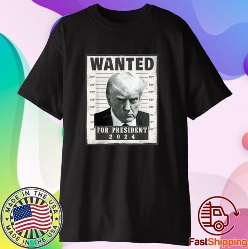 Wanted Donald Trump For President 2024 Trump Mug Shot T-Shirt