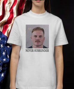 Never Surrender Zach Bryan Mugshot Tee Shirt