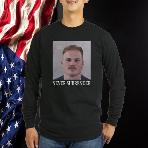 Never Surrender Zach Bryan Mugshot Tee Shirt