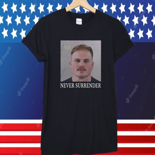 Zach Bryan Mugshot Never Surrender Mugshot Shirt