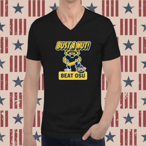 Bust a Nut Beat Ohio State Michigan College T-Shirt