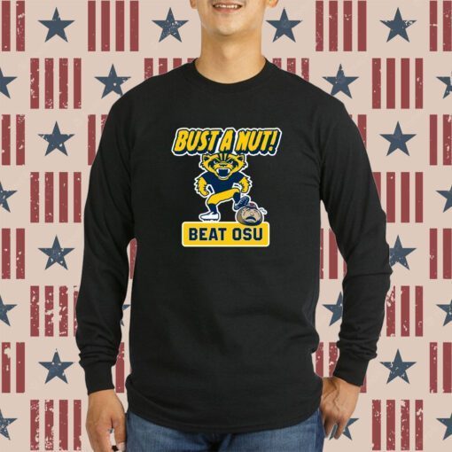 Bust a Nut Beat Ohio State Michigan College T-Shirt