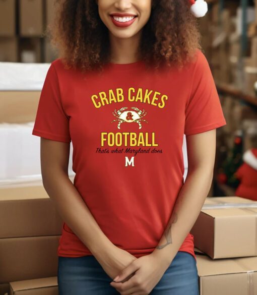 Crab Cakes Football Tee Shirt