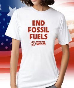 End Fossil Fuels Extinction Rebellion Tee Shirt