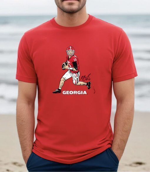 Official Georgia Football Carson Beck Superstar Pose TShirt