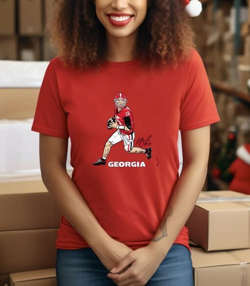 Official Georgia Football Carson Beck Superstar Pose TShirt