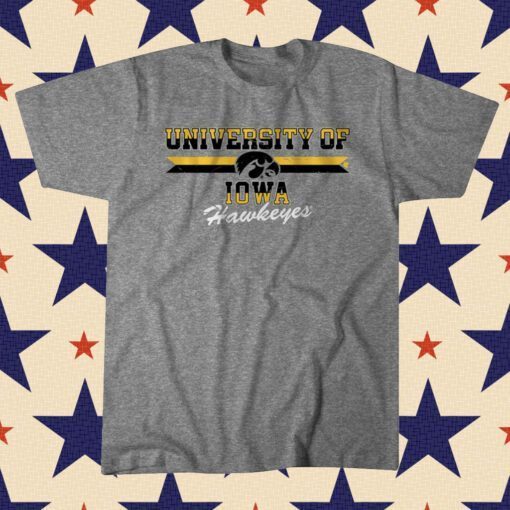 Iowa University Throwback University of Iowa Tee Shir