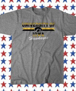 Iowa University Throwback University of Iowa Tee Shir