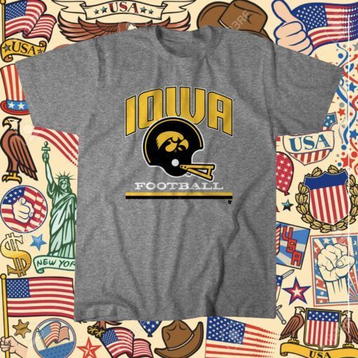 Iowa Vintage Football Helmet Tee Shirt