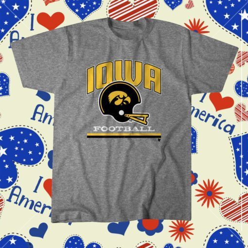 Iowa Vintage Football Helmet Tee Shirt