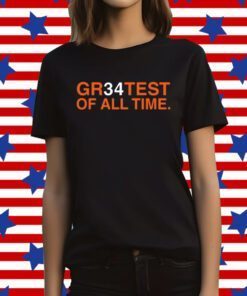 Jarrett Payton Wearing Gr34test Of All Time Tee Shirt