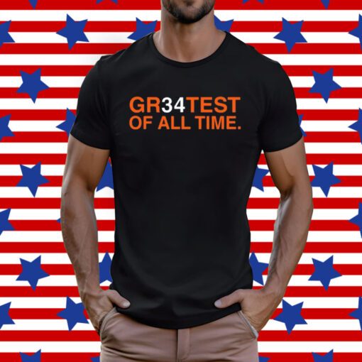 Jarrett Payton Wearing Gr34test Of All Time Tee Shirt