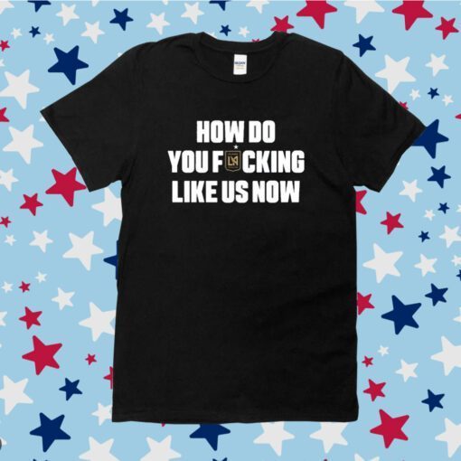 Larry Freedman Wearing How Do You Fucking Like Us Now Tee Shirt