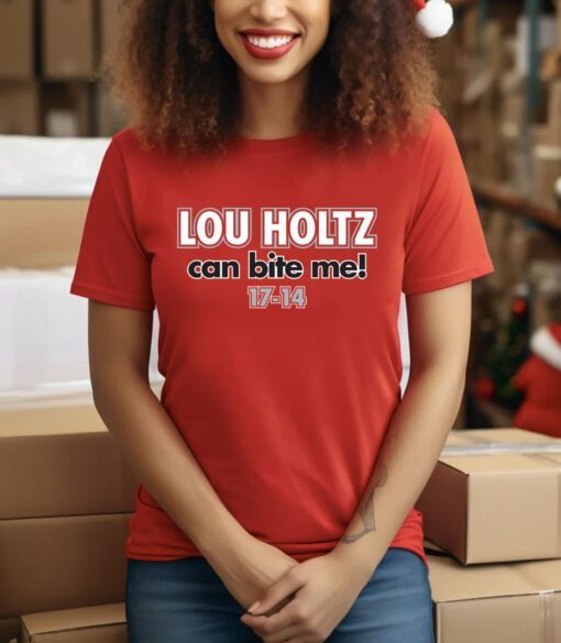 Lou Holtz Can Bite Me Ohio State College Tee Shirt