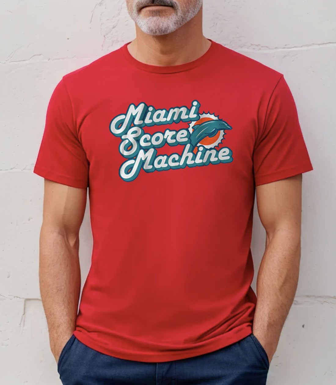 Miami Dolphins Score Machine T-Shirt - Brixtee Apparel